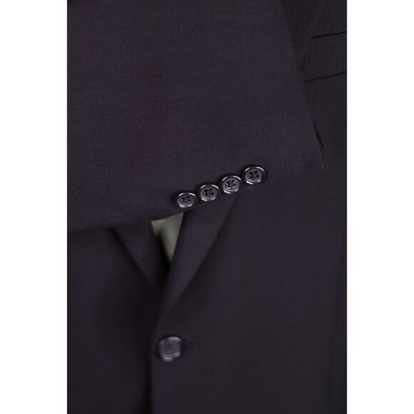 JOSEPH & FEISS jacket blazer sport coat 100% wool Solid Black 2 Button 42L - Picture 8 of 11